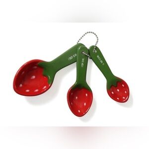 Valentine's Measuring Spoons Ceramic Strawberry Target Bullseye 2026